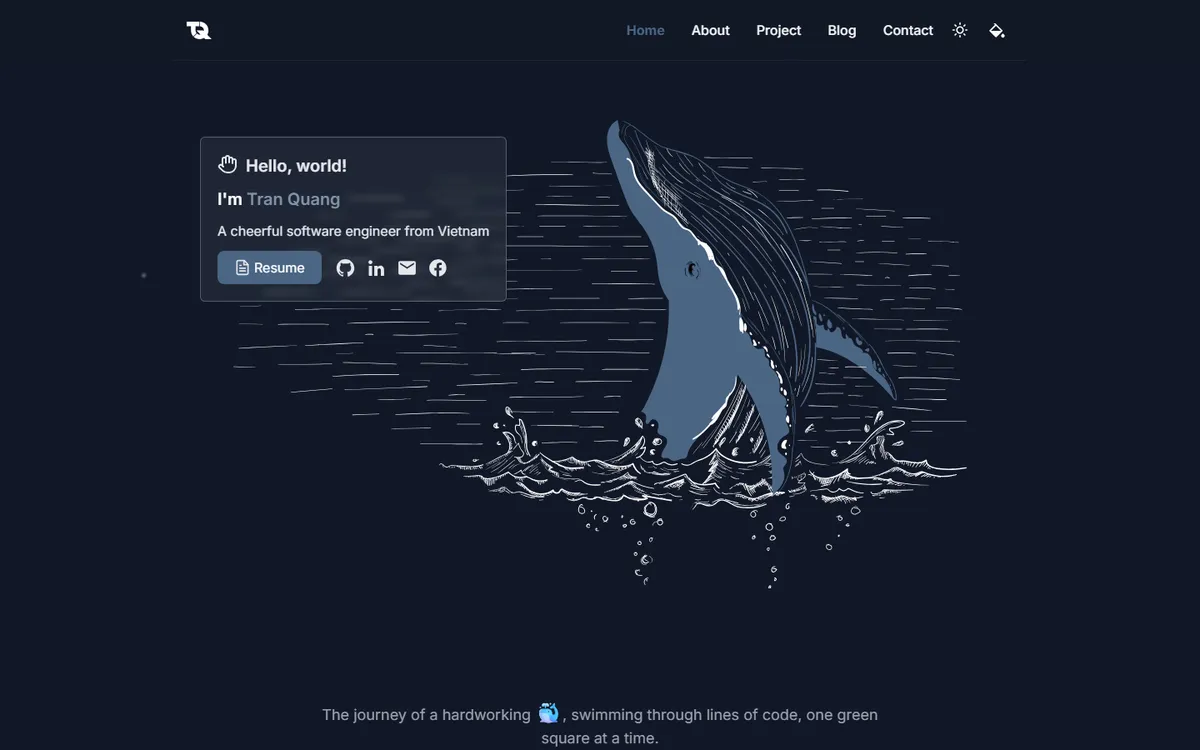 TQ Personal Portfolio screenshot